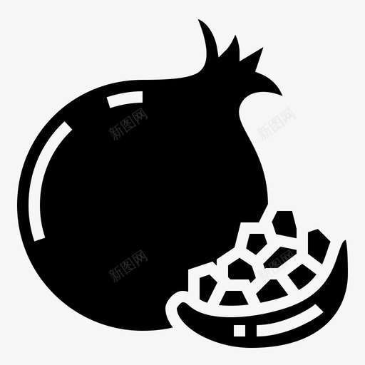 石榴汁果汁抗氧化剂图标svg_新图网 https://ixintu.com 抗氧化剂 果汁 石榴