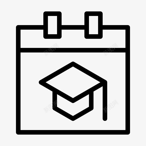毕业日日历日期图标svg_新图网 https://ixintu.com 教育 日历 日期 毕业