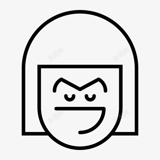 女孩表情脸图标svg_新图网 https://ixintu.com 1行 女孩 睡眠 表情