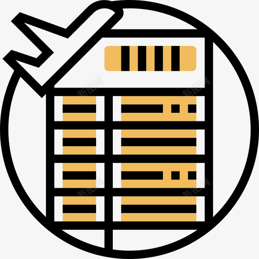 航班信息机场100黄影图标svg_新图网 https://ixintu.com 信息 机场 航班 黄影