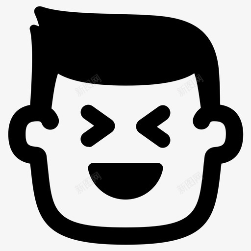 笑表情滑稽图标svg_新图网 https://ixintu.com 滑稽 笑话 表情