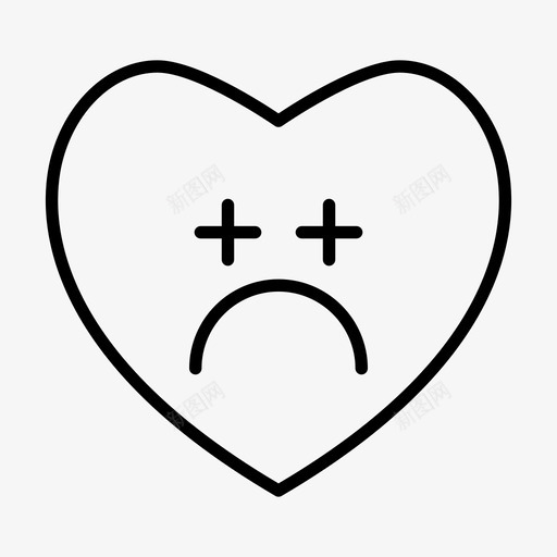 心表情爱图标svg_新图网 https://ixintu.com 心形 心情 情人节 表情