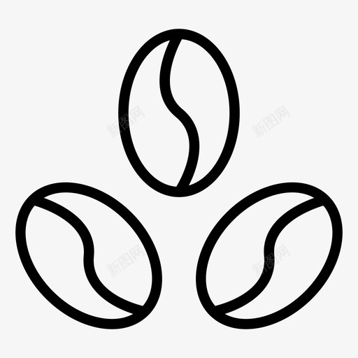 咖啡豆芳香咖啡因图标svg_新图网 https://ixintu.com 咖啡 咖啡因 咖啡店 咖啡豆 图标 种子 线图 芳香