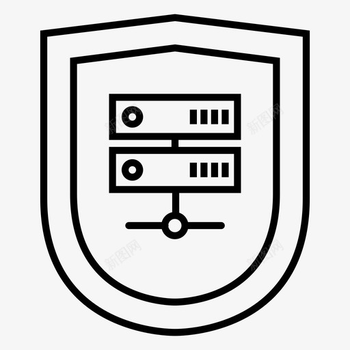 服务器保护安全屏蔽图标svg_新图网 https://ixintu.com 保护 安全 屏蔽 托管 服务器