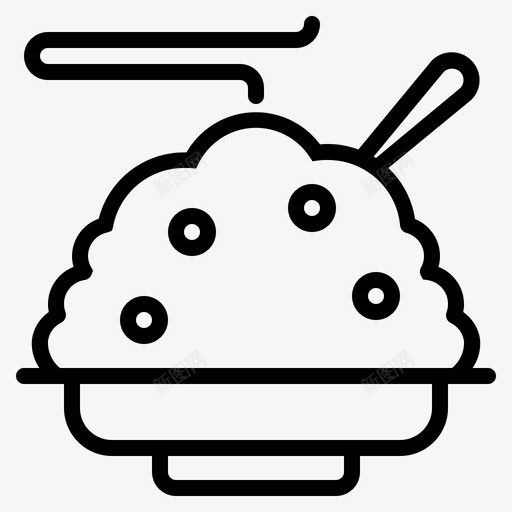 粥早餐食物图标svg_新图网 https://ixintu.com 感恩节 早餐 盘子 米饭 食物