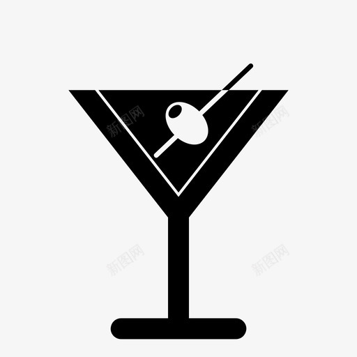 马提尼酒酱汁图标svg_新图网 https://ixintu.com 酒酒 酱汁 马提尼