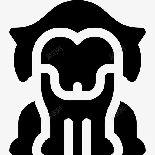 狼动物82填充物图标svg_新图网 https://ixintu.com 动物 填充