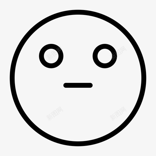 表情无反应表情轮廓64图标svg_新图网 https://ixintu.com 反应 无反 表情 轮廓