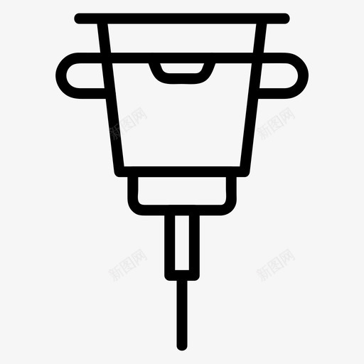 钻头锤子锤钻图标svg_新图网 https://ixintu.com 千斤顶 施工 钻头 锤子 锤钻