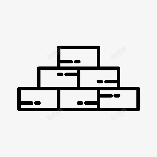 墙砖建筑图标svg_新图网 https://ixintu.com 建筑