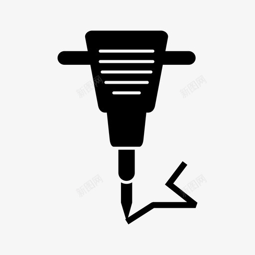 钻孔勤奋工业图标svg_新图网 https://ixintu.com 勤奋 图标 字形 工业 手提 钻孔