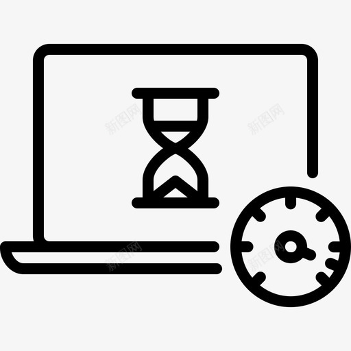 等等加速沙漏图标svg_新图网 https://ixintu.com 优化 加速 大纲 度表 搜索引擎 沙漏 等等 速度 部分 黑色