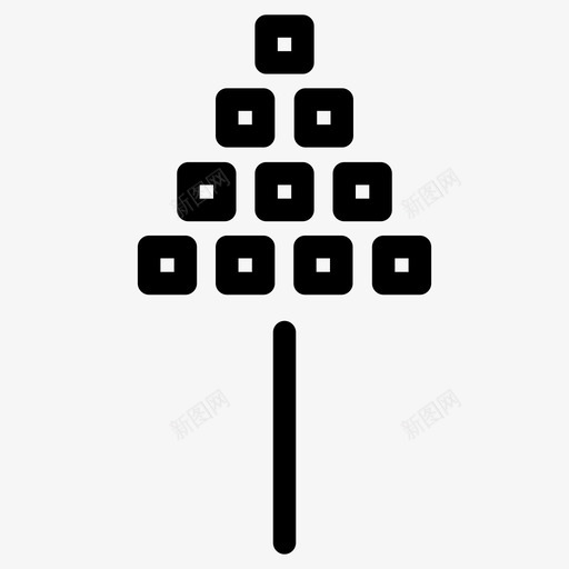 圣诞树圣诞三行图标svg_新图网 https://ixintu.com 三行 圣诞 圣诞树