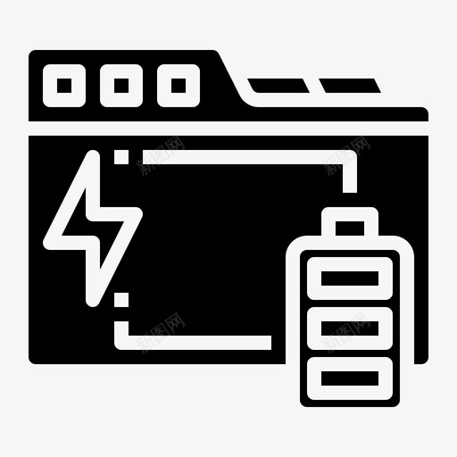 备用电池3实心图标svg_新图网 https://ixintu.com 备用 实心 电池
