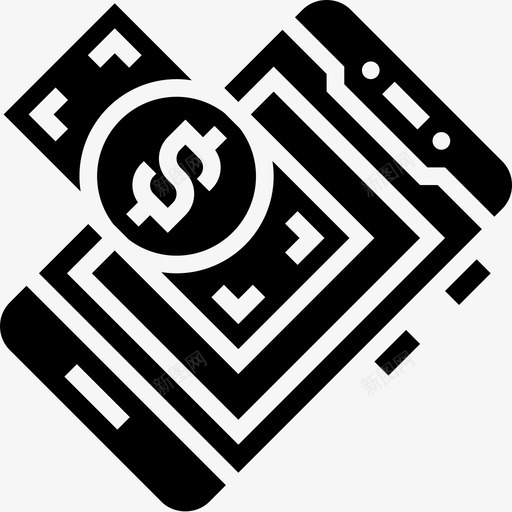付款无现金4字形图标svg_新图网 https://ixintu.com 付款 字形 无现金