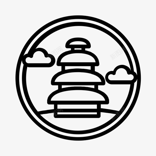 印尼巴厘岛地标海滩寺庙图标svg_新图网 https://ixintu.com 印尼 固体 城市 寺庙 岛地 巴厘 市地 海滩