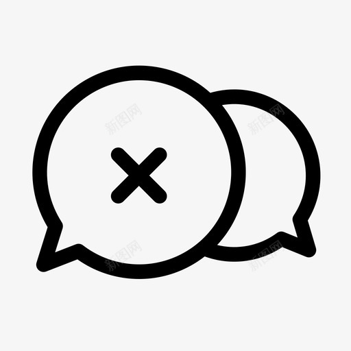 聊天轮删除通信对话图标svg_新图网 https://ixintu.com linewerk 删除 对话 文本 短信 聊天 通信