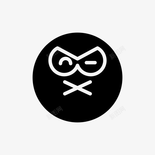 表情脸感觉图标svg_新图网 https://ixintu.com 哑巴 实心 感觉 穆迪 表情