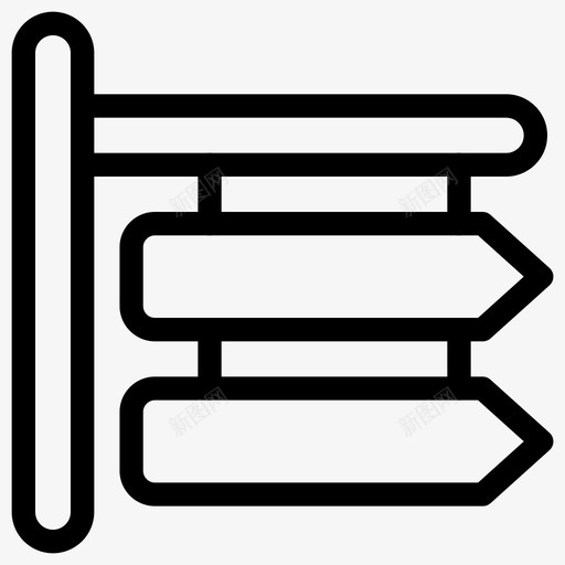 挂板方向标牌图标svg_新图网 https://ixintu.com 两个 挂板 方向 标牌