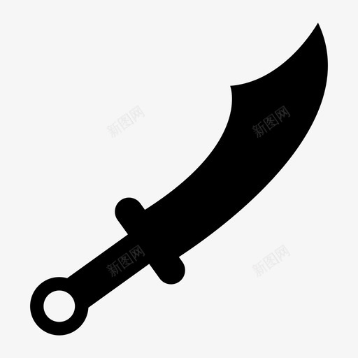 剑大刀海盗剑图标svg_新图网 https://ixintu.com 大刀 武器 海盗