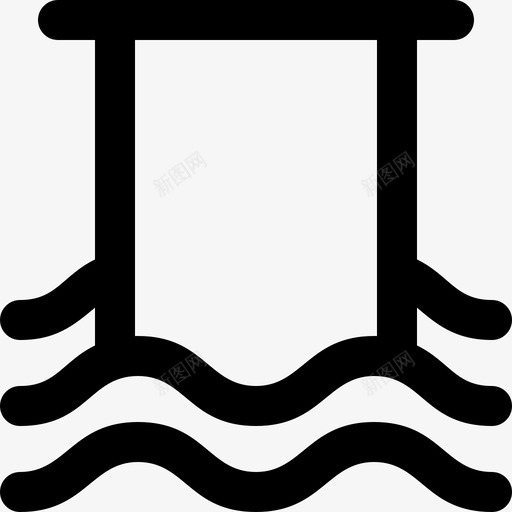瀑布冒险46直线图标svg_新图网 https://ixintu.com 冒险 瀑布 直线