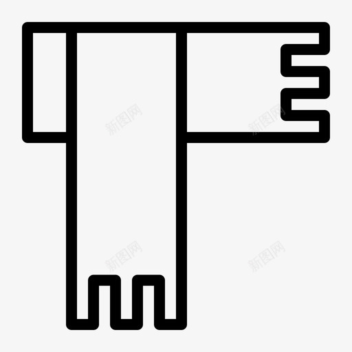围巾圣诞节寒冷图标svg_新图网 https://ixintu.com 冬季 围巾 圣诞节 寒冷 羊毛 轮廓
