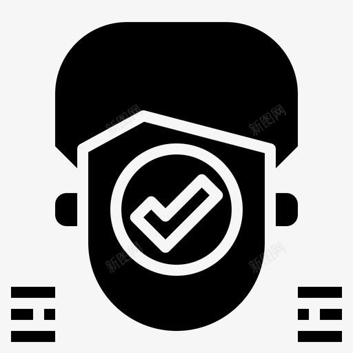 认证生物识别固态图标svg_新图网 https://ixintu.com 固态 生物识别 认证
