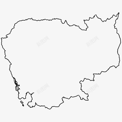 柬埔寨边界国家图标svg_新图网 https://ixintu.com 世界 世界各国 国家 大纲 柬埔寨 边界