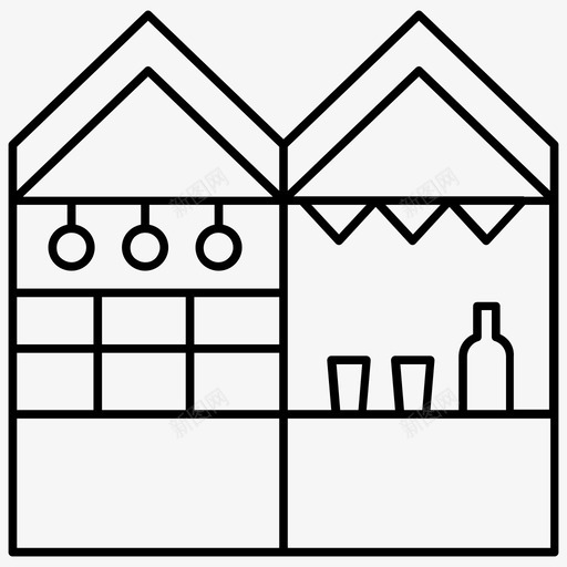 圣诞集市商店圣诞节图标svg_新图网 https://ixintu.com 商店 圣诞 圣诞节 混搭 集市