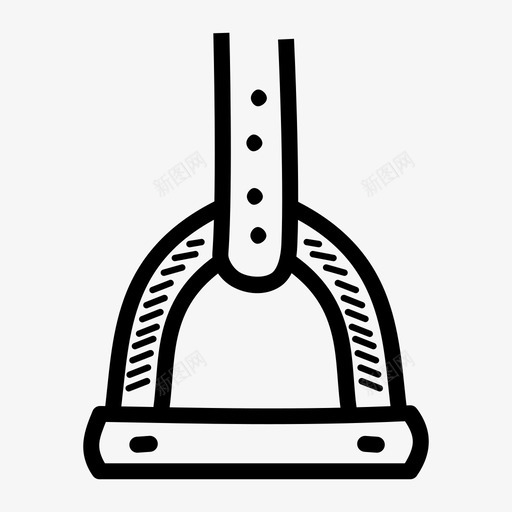 马镫配件马具图标svg_新图网 https://ixintu.com 涂鸦 蛇咬 配件 马具马 马镫 骑马