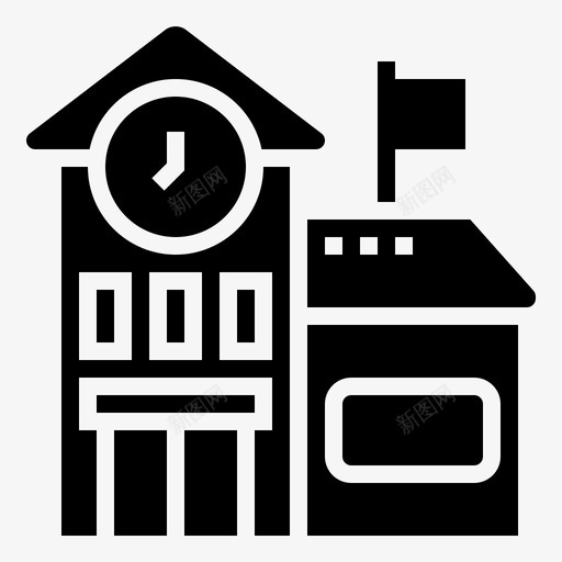 学校建筑大学图标svg_新图网 https://ixintu.com glyph1 大学 学习 学校 建筑 教育