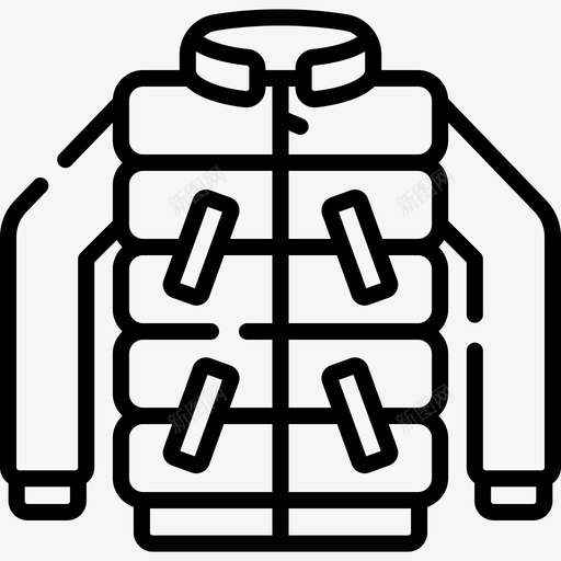 夹克冬季131直纹图标svg_新图网 https://ixintu.com 冬季 夹克 直纹