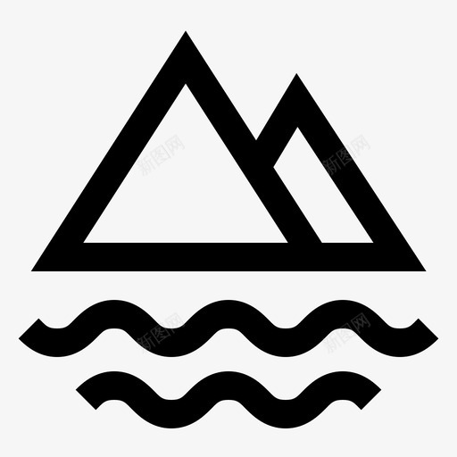 山滩海图标svg_新图网 https://ixintu.com 度假 旅游 概述