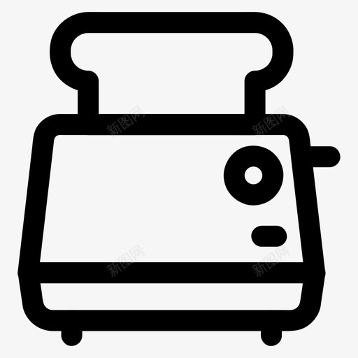 烤面包机电器早餐图标svg_新图网 https://ixintu.com 厨房 家用电器 早餐 烤箱 烤面包 电器 面包机