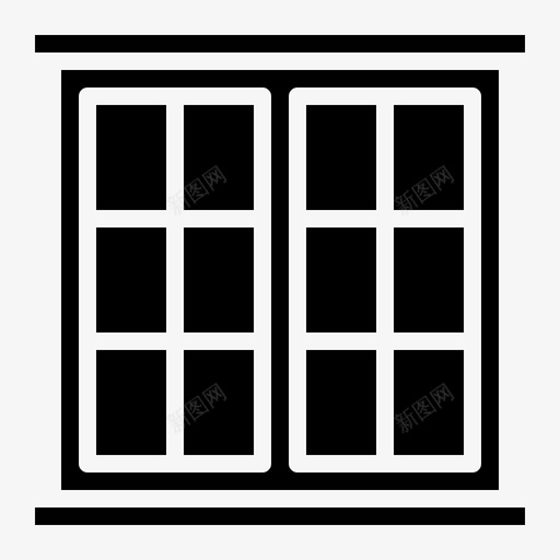 窗户建筑工具图标svg_新图网 https://ixintu.com 实体 工具 建筑 建筑工 窗户