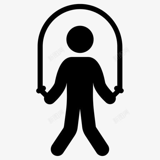 跳绳锻炼图标svg_新图网 https://ixintu.com 跳绳 锻炼