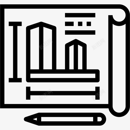建筑学大学32线性图标svg_新图网 https://ixintu.com 大学 建筑学 线性