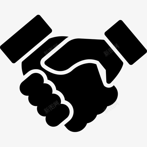 团队合作握手办公室图标svg_新图网 https://ixintu.com 办公室 合作 团队 图标 握手