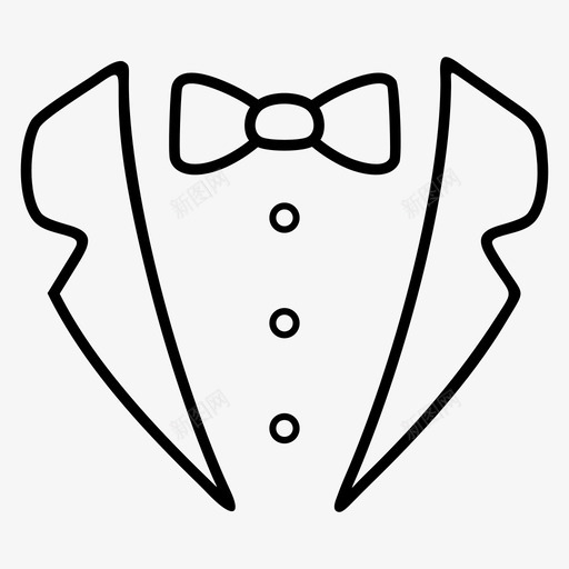 吸烟夹克领结着装规范图标svg_新图网 https://ixintu.com 吸烟 夹克 着装 穿着 绅士 规范 领结