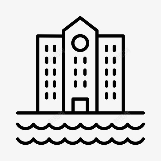 建筑城市沿海图标svg_新图网 https://ixintu.com 城市 城镇 建筑 总部 村庄 沿海