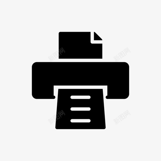 印刷文件打印机图标svg_新图网 https://ixintu.com 出版 印刷 商业 固体 打印机 文件 第二 管理
