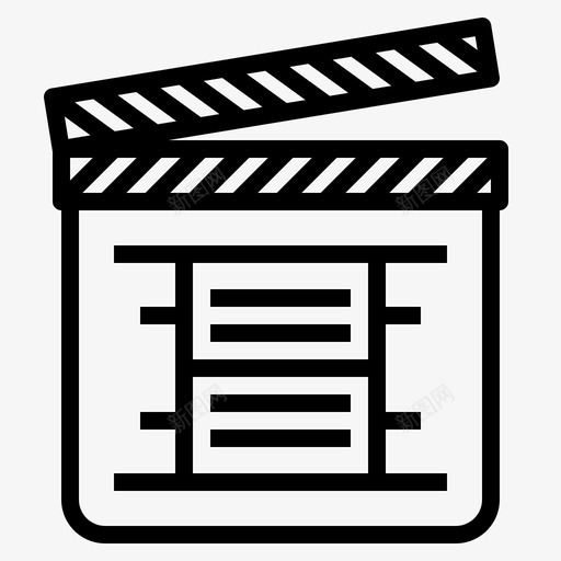 隔板动作电影图标svg_新图网 https://ixintu.com 动作 大纲 广播 电影 隔板