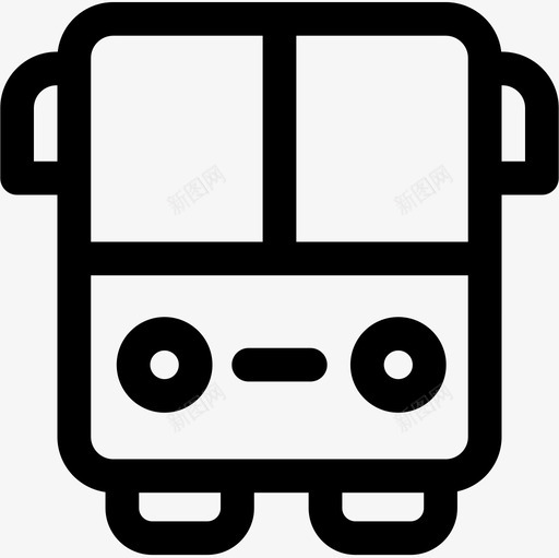 公共汽车车辆和运输工具6直线图标svg_新图网 https://ixintu.com 公共汽车 直线 车辆 运输工具