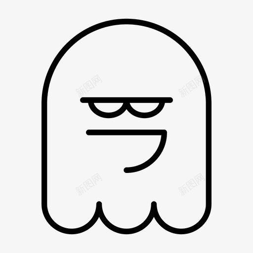 鬼魂无聊表情图标svg_新图网 https://ixintu.com 1行 万圣节 幽灵 无聊 表情 鬼魂