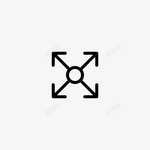 展开放大全屏图标svg_新图网 https://ixintu.com 全屏 展开 放大