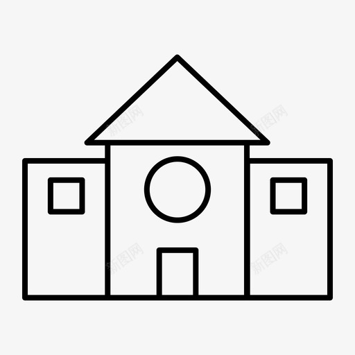 学校大楼公司图标svg_新图网 https://ixintu.com 公司 办公室 大学 大楼 学校 教育
