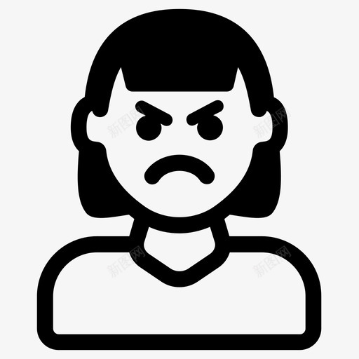 愤怒恼怒情绪化图标svg_新图网 https://ixintu.com 恼怒 情绪化 愤怒 疯狂