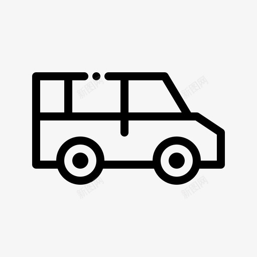 小型货车18号车直线型图标svg_新图网 https://ixintu.com 18号车 小型 直线 线型 货车