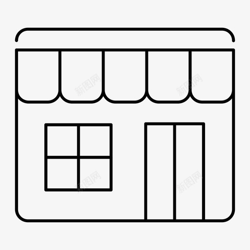 面包店商店摊位图标svg_新图网 https://ixintu.com 商店 摊位 面包店