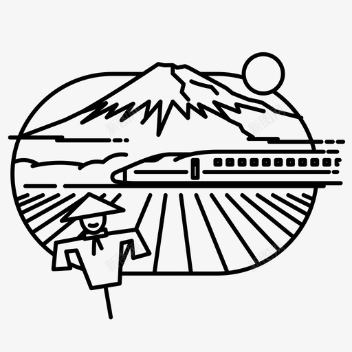 日本富士假日图标svg_新图网 https://ixintu.com 假日 假期 富士 日本 日语 火车